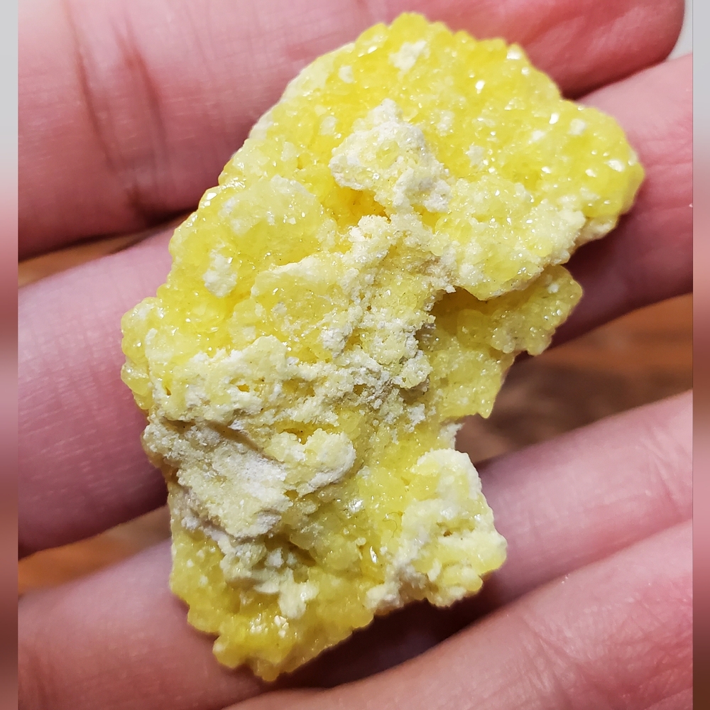 Raw Sulfur Crystals on Matrix